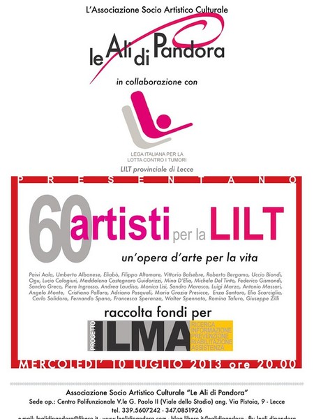 60 artisti per la LILT, Centro Polifunzionale, Lecce