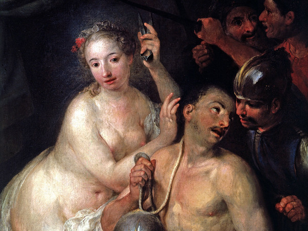Andrea Celesti, Sansone e Dalila, olio su tela, 160 x 120 cm.