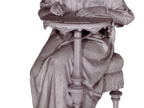 Giovanni Spertini, Fanciulla che scrive, gesso, 123x54x73 cm