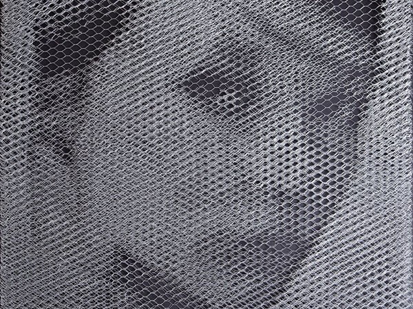 Giorgio Tentolini, MESH, 2016, Rete metallica a maglie esagonali intagliata a mano, cm. 94x94