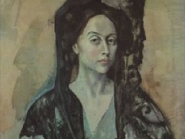 Pablo Picasso, Madame Ricardo Canals, 1966, 55x70 cm., litografia a colori su carta intessuta