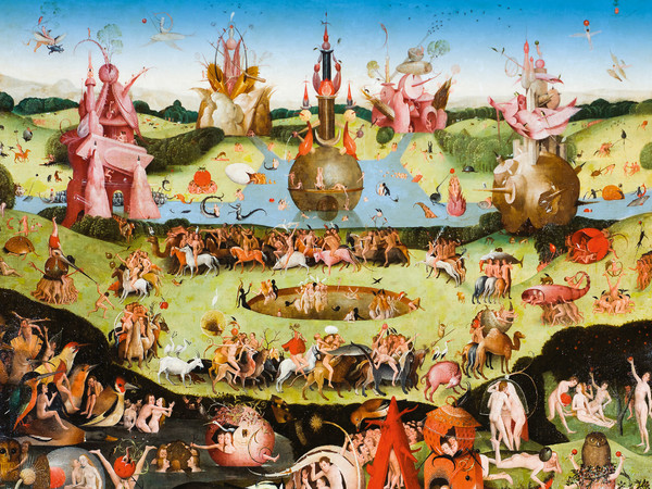 Bottega di Hieronymus Bosch, Il giardino delle delizie, 1500 circa, Olio su tela, Collezione privata