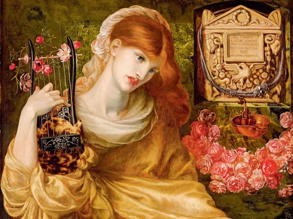 Dante Gabriel Rossetti, La vedova romana, 1874, Olio su tela, Museo de Arte de Ponce / The Luis A. Ferré Foundation, Inc
