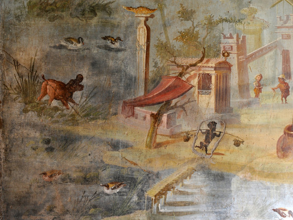 Affresco dalla Casa dei Pigmei, Pompei | Su concessione del Ministero dei Beni e delle Attività Culturali e del Turismo: Soprintendenza Pompei, Archivio Fotografico