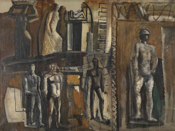 Mario Sironi, Allegoria del lavoro, 1932-33, Olio su tela, Collezione Banco di Sardegna - Gruppo BPER Banca. ©Mario Sironi, by SIAE 2023