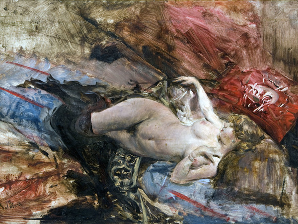Giovanni Boldini, Nudo di donna con calze nere, 1884
