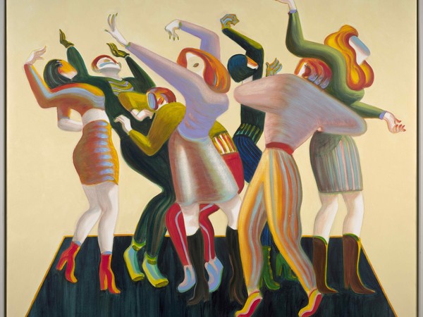 Lorenzo Mattotti, <em>Danze</em>, 2022, Acrilici su tela, 145 × 145 cm, Collezione dell’artista