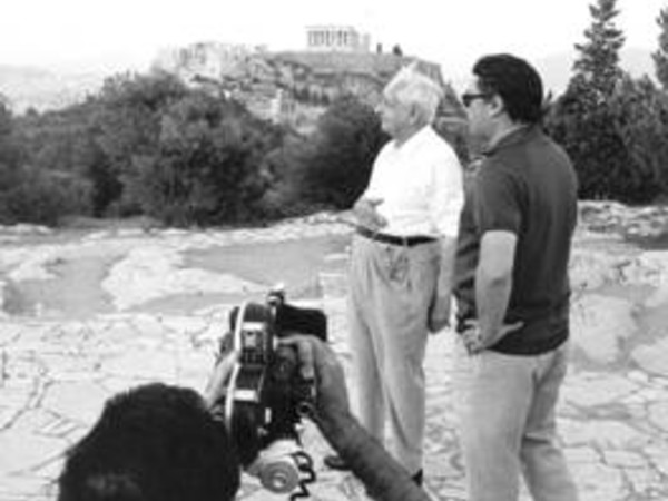 Franco Simongini con Giorgio de Chirico ad Atene, 1974 