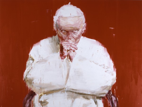 Yan Pei-Ming, Pape, 2005, Olio su tela, 300 × 300 cm, MAXXI - Museo Nazionale delle Arti del XXI secolo, Roma | Courtesy of Fondazione MAXXI Yan Pei - Ming, by SIAE 2018
