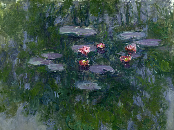 Claude Monet (1840 - 1926), Ninfee, 1916-1919 circa, Olio su tela, 130 x 152 cm, Parigi, Musée Marmottan Monet, Lascito Michel Monet 1966, Inv. 5098 | © Musée Marmottan Monet, Académie des Beaux-Arts, Paris