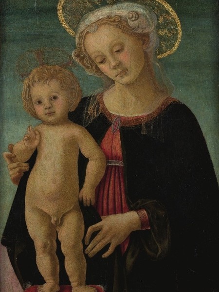 Sandro Botticelli, Madonna col Bambino, 1470 ca., tempera su tavola, cm 62x48, Paris, Musèe Jacquemart-Andrè, Institut de France