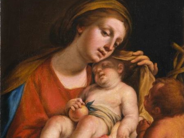 Giuseppe Varotti, Madonna con Bambino e San Giovannino. Olio su Tela, cm. 68,7 x 55,5