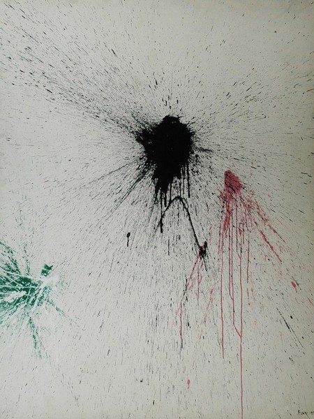 Ennio Finzi: Dimensione cosmica, 1956, tempera su tela, cm 170x130
