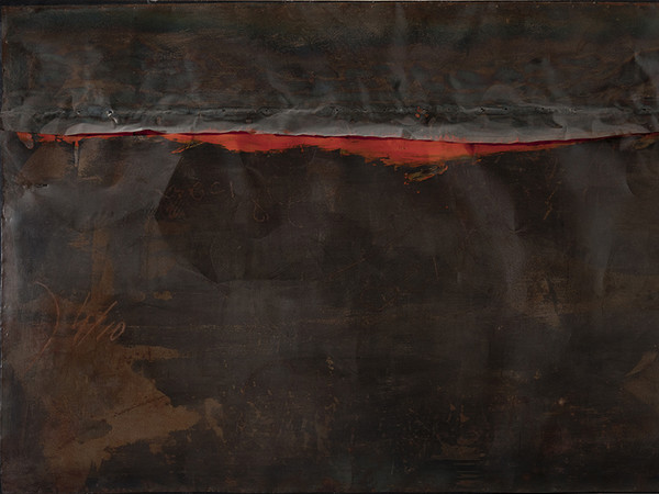 Caravaggio. Il contemporaneo, Mart - Museo di arte moderna e contemporanea di Trento e Rovereto, 9 ottobre 2020 - 5 aprile 2021 | Alberto Burri (1915 - 1995), Ferro SP, 1961, Roma, Galleria Nazionale di Arte Moderna e Contemporanea | Courtesy of Ministero per I Beni Culturali e Ambientali e del Turismo e Mart - Museo di Arte Moderna e Contemporanea di Trento e Rovereto