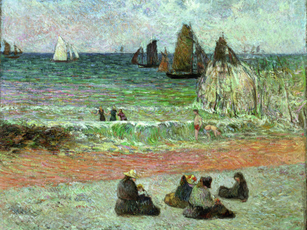 Paul Gauguin, La costa a Dieppe, 1885, Olio su tela, cm 71,5 x 71,5 | © Ny Carlsberg Glyptotek, Copenhagen /Photo: Ole Haupt (in deposito a lungo termine dallo Statens Museum for Kunst di Copenhagen)