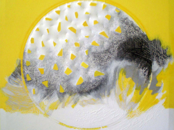 Piero Baiamonte, Evoluzioni dinamiche, 2011, olio su tela estroflessa 80x80 cm