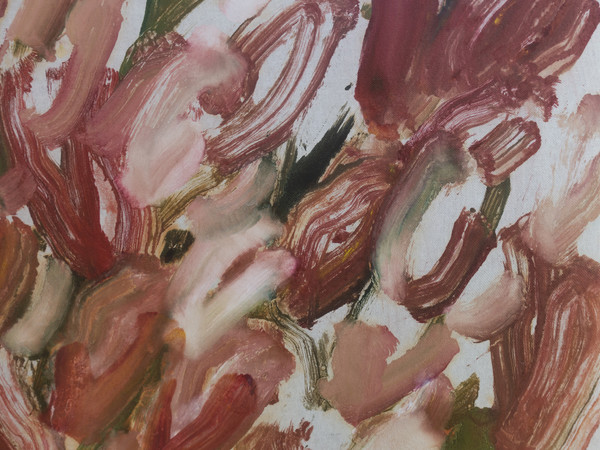 Marco Eusepi, 'Untitled (flowers)', 2023, olio su carta giapponese intelata, 80 x 90 cm. (dettaglio)