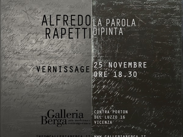 Alfredo Rapetti Mogol. La Parola Dipinta, Galleria Berga, Vicenza