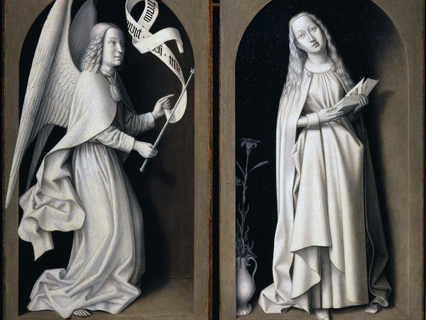 Maestro dei ritratti Baroncelli. Verso: l’Angelo annunciante e l’Annunciata, 1489, olio su tavola
