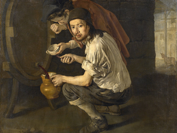 Giacomo Ceruti detto Pitocchetto, Gli spillatori di vino, olio su tela, 117 x 151 cm. Collezione privata 