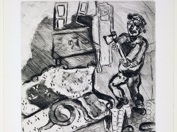 Marc Chagall, Il Contadino e il Serpente, da Le favole, mm 293 x 240