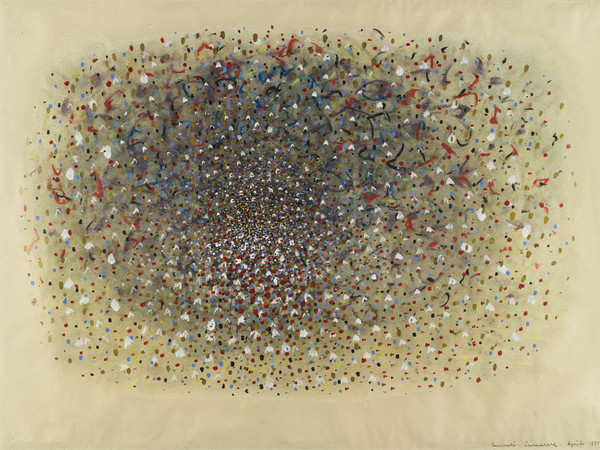 Tancredi Parmeggiani, Primavera, 1951 (datato 1952), Guazzo e pastello su carta 100 x 69.8 cm, The Museum of Modern Art, New York | Donazione Peggy Guggenheim, 1952