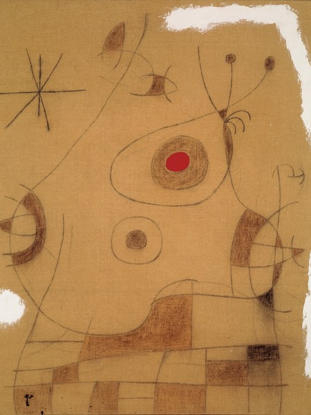 Joan Miró, Mosaic, 1966, Olio, carboncino e tempera su tela, 205,5 x 173,5 cm