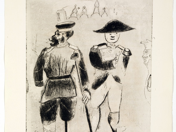 Marc Chagall, Kopèjkin e Napoleone, da Le anime morte, mm 277 x 210