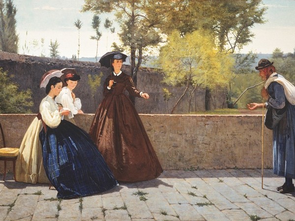 Silvestro Lega, L’elemosina, 1864. Olio su tela, cm. 71,8x124. Collezione privata