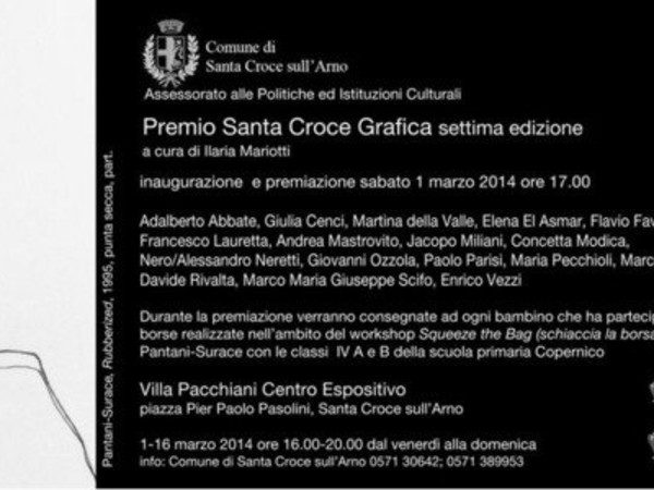 Premio Santa Croce Grafica, Centro Espositivo Villa Pacchiani, Santa Croce sull'Arno (PI)