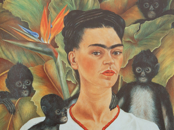 Frida Kahlo, Autoritratto con scimmie, 1943, Olio su tela, 63 x 81.5 cm, The Jacques and Natasha Gelman Collection of 20th Century Mexican Art and The Vergel Foundation, Cuernavaca | © Banco de México Diego Rivera & Frida Kahlo Museums Trust, México D.F. | Courtesy of NAVIGARE Srl 2019