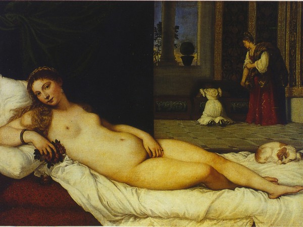 Tiziano, Venere di Urbino, 1538, olio su tela, 119x165 cm, Firenze, Galleria degli Uffizi