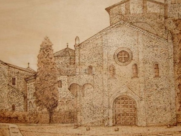 Rossella Leonetti, Piazza Santo Stefano, pirografia