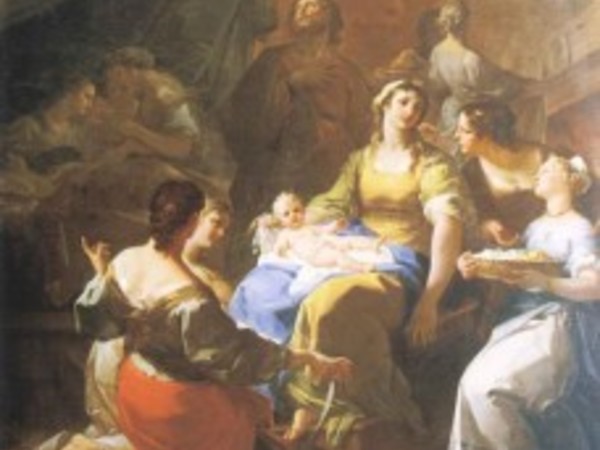 Corrado Giaquinto, Natività di San Giovanni Battista, olio su tela, cm 344x228