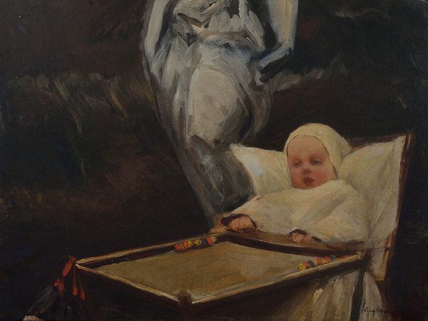 Lino Selvatico, Ritratto del mio bambino, 1915, Olio su tela, 110 x 100 cm, Collezione privata | 
