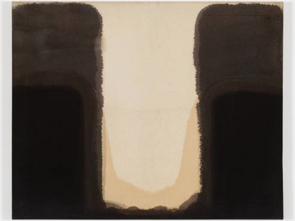 Yun Seong-ryeol, Umber-Blue, 1978. Olio su cotone, 80,6x100 cm.