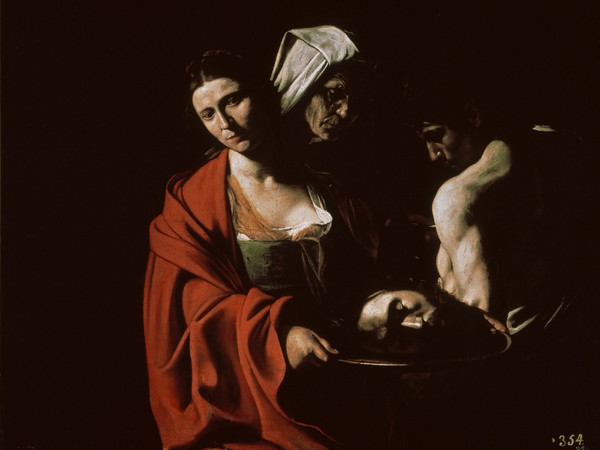 Caravaggio, Salomé con la testa di Battista, 1607 circa, Olio su tela, 140 x 116 cm, Madrid, Palacio Real, Colecciones Reales, Patrimonio Nacional