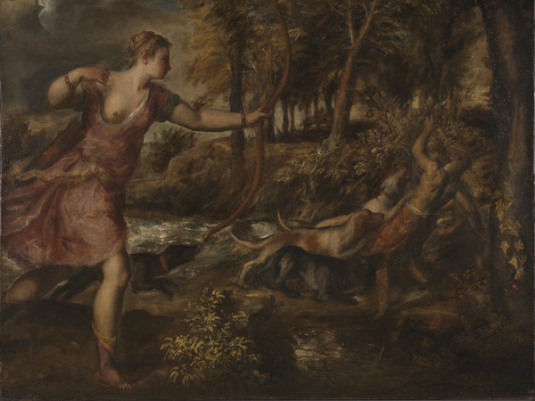 Tiziano, La morte di Atteone, 1559-1575 circa, Olio su tela, 197.8 x 178.8 cm | © The National Gallery, London