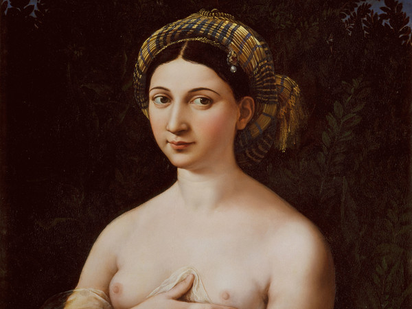 Raffaello Sanzio, La Fornarina, 1518-1519 circa, Olio su tavola, 60 x 85 cm, Roma, Galleria Nazionale d'Arte Antica