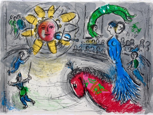 Marc Chagall, Soleil au Cheval Rouge, 1979 | Courtesy of Elena Salamon Arte Moderna, Torino