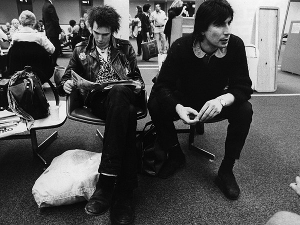 John Tiberi with Sid Vicious during USA tour, Jan 1978