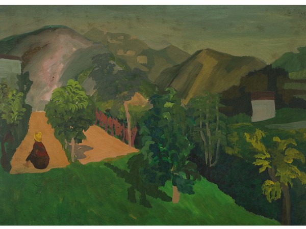 Corrado Cagli, Paesaggio, 1935 c., olio su tavola, cm. 38 x 58