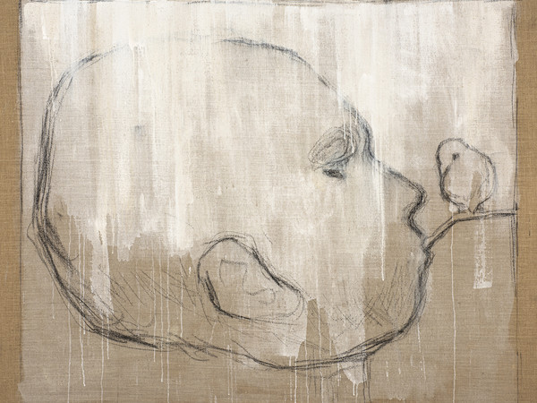 Fabrizio Sannicandro, <em>Il Creatore</em>, 2021, cm. 160x134, tecnica mista su carta tela di juta