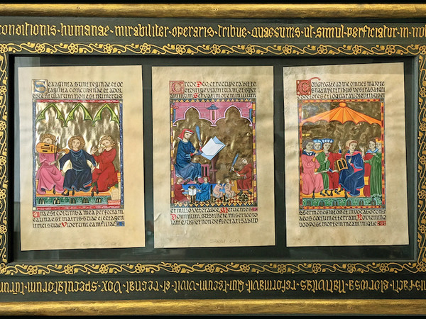 Codex Manesse, <span>canzoniere</span><span> </span><span>medievale in lingua tedesca, <span><span>426 fogli di pergamena, </span></span></span>35,5x25 cm. <span><span><span><span>Biblioteca Universitaria di Heidelberg</span></span></span></span>
