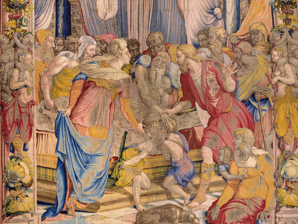 Giacobbe benedice i figli di Giuseppe, 1550-1553. Disegno e cartone di Agnolo Bronzino. Atelier di Nicolas Karcher. Firenze, Soprintendenza Speciale PSAE e per il Polo Museale