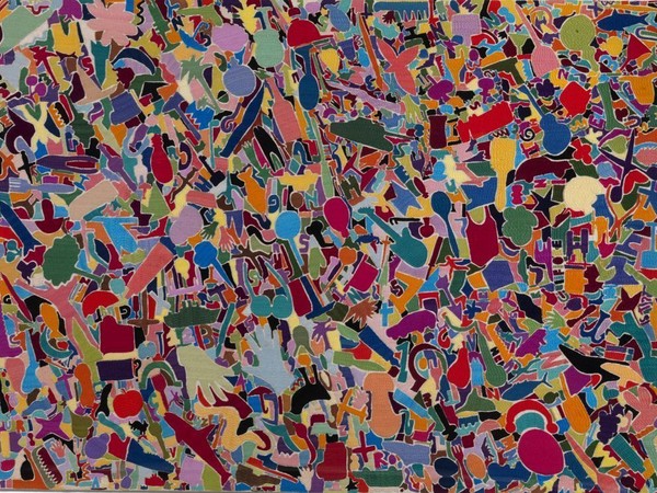 Alighiero Boetti. Tutto, 1988-89, ricamo, cm. 97x134