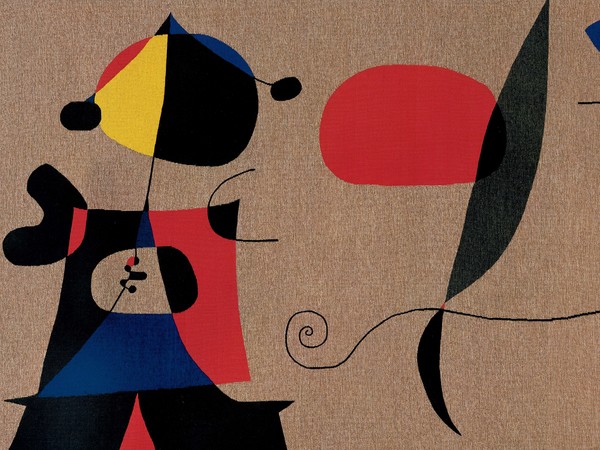 Tessitura Arazzeria Scassa, Composizione, 1975, Da Joan Miró, Arazzo ad alto liccio, lana, 238 x 122 cm | Courtesy of Tessitura Arazzeria Scassa, Asti Collezione privata, Asti