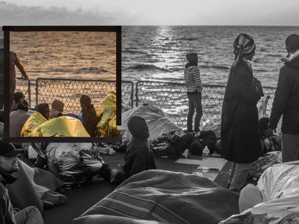 <span>Gregory Beals (graphic elaboration), Refugees arrive to the coast of Sicily during Operation Mare Nostrum, 2014 </span><br />
