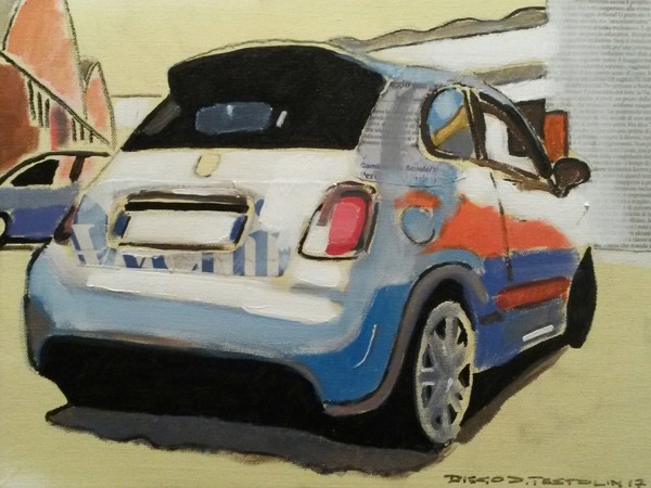 Diego D. Testolin, Abarth, 30x40 B, acrilico su tela