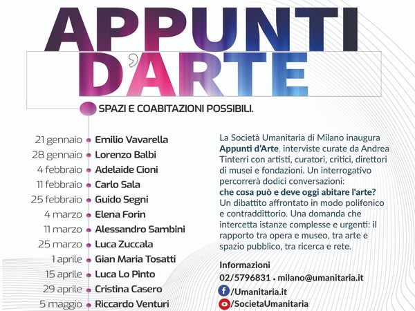 Appunti d'Arte. Spazi. Coabitazioni possibili, Società Umanitaria, Milano